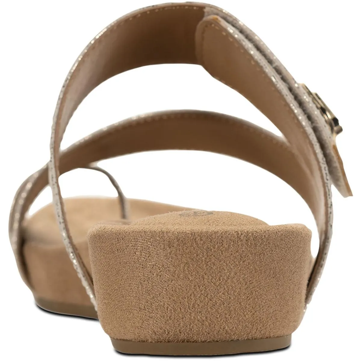 Reformation Rilleyy Womens Faux Leather Toe Loop Slide Sandals