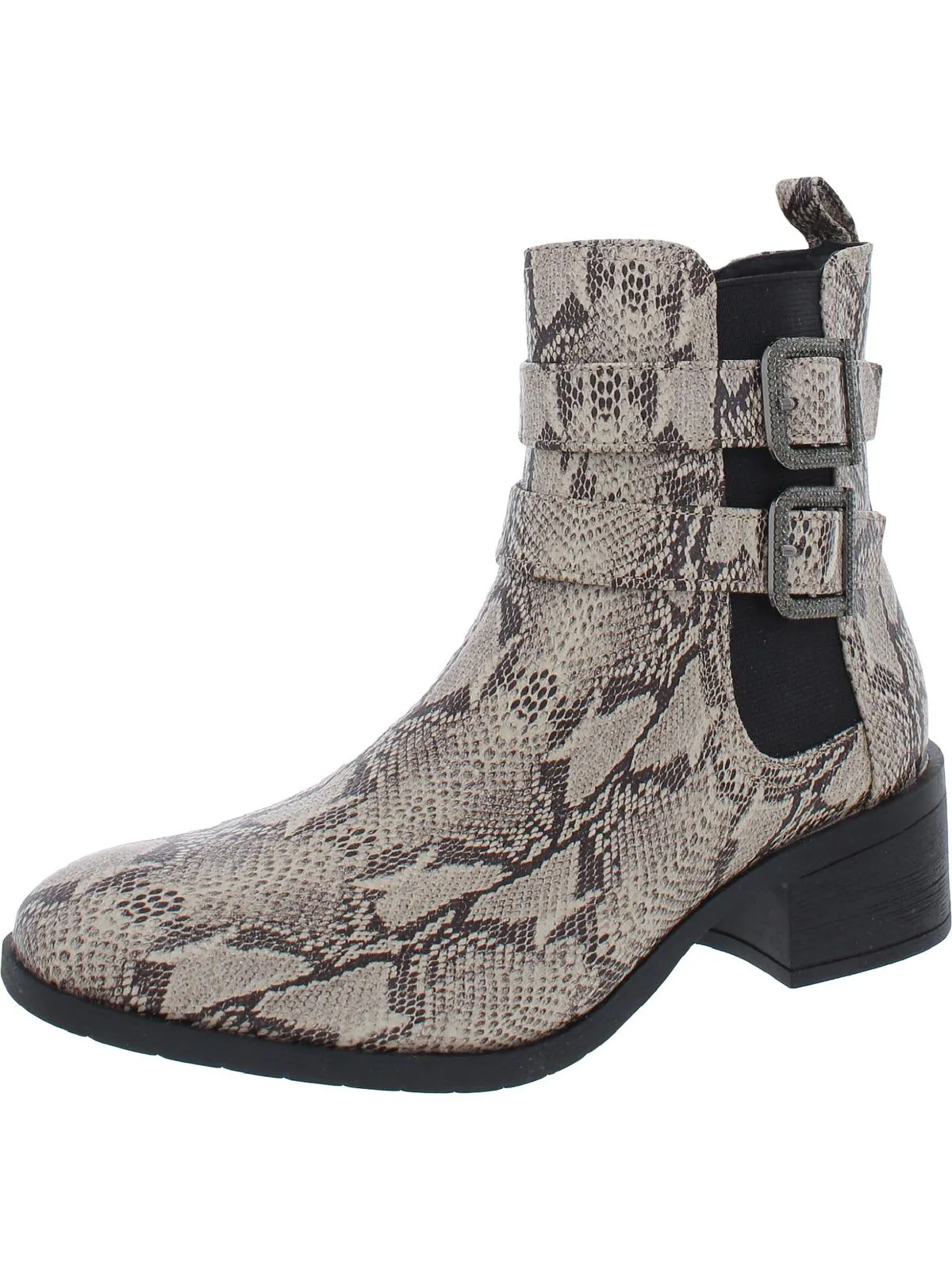 Reformation Salt Biker Jewel Womens Faux Leather Ankle Ankle Boots