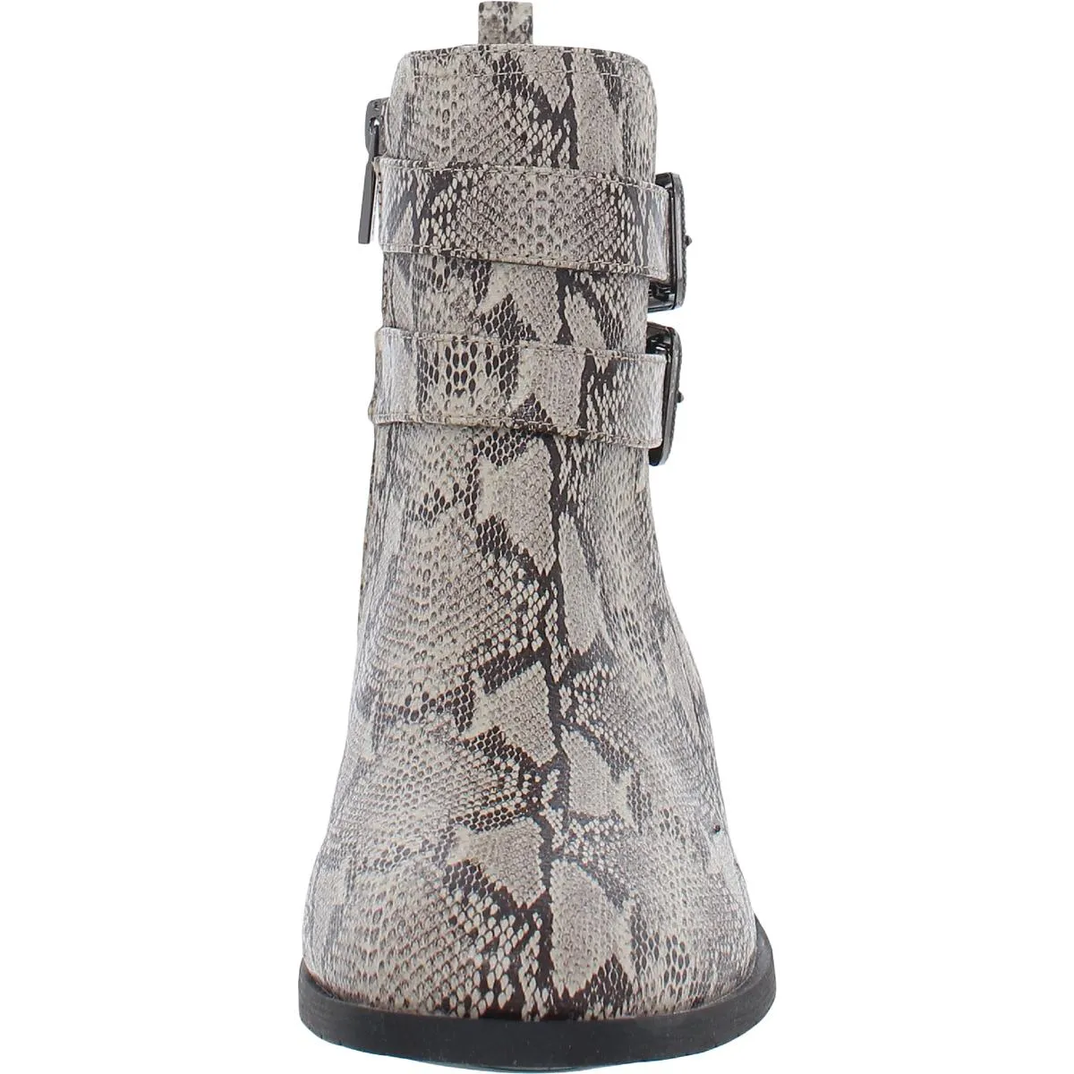 Reformation Salt Biker Jewel Womens Faux Leather Ankle Ankle Boots
