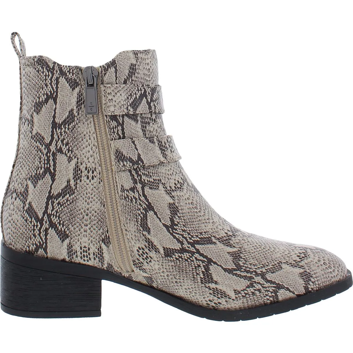 Reformation Salt Biker Jewel Womens Faux Leather Ankle Ankle Boots