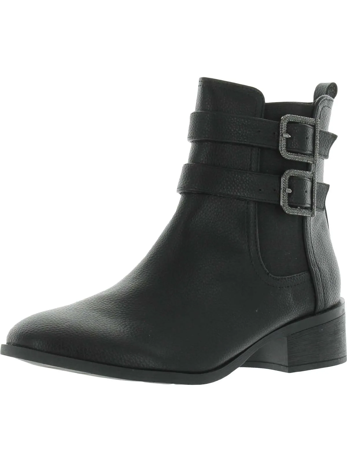 Reformation Salt Biker Jewel Womens Faux Leather Ankle Ankle Boots