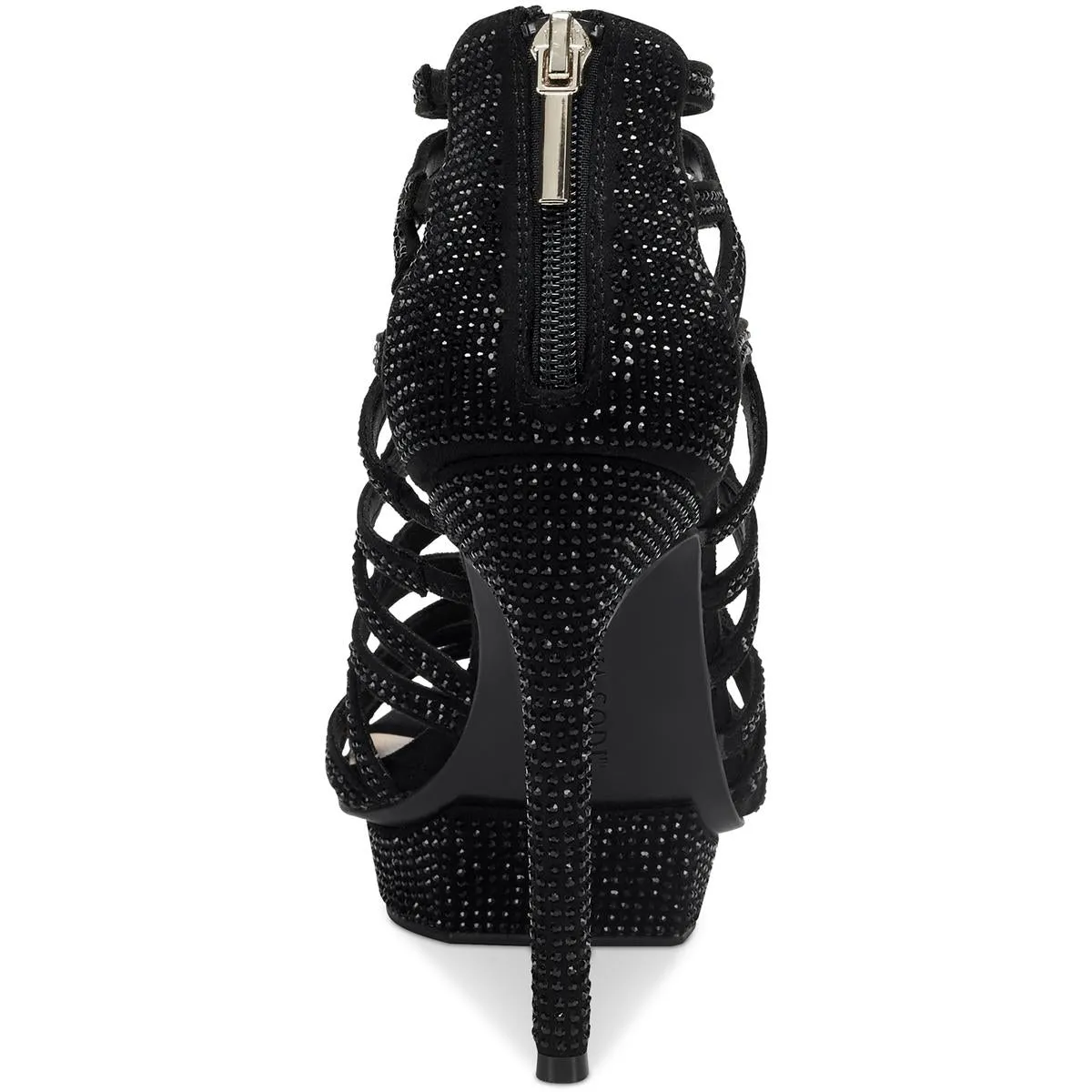 Reformation Silvia Womens Rhinestone Caged Platform Sandals