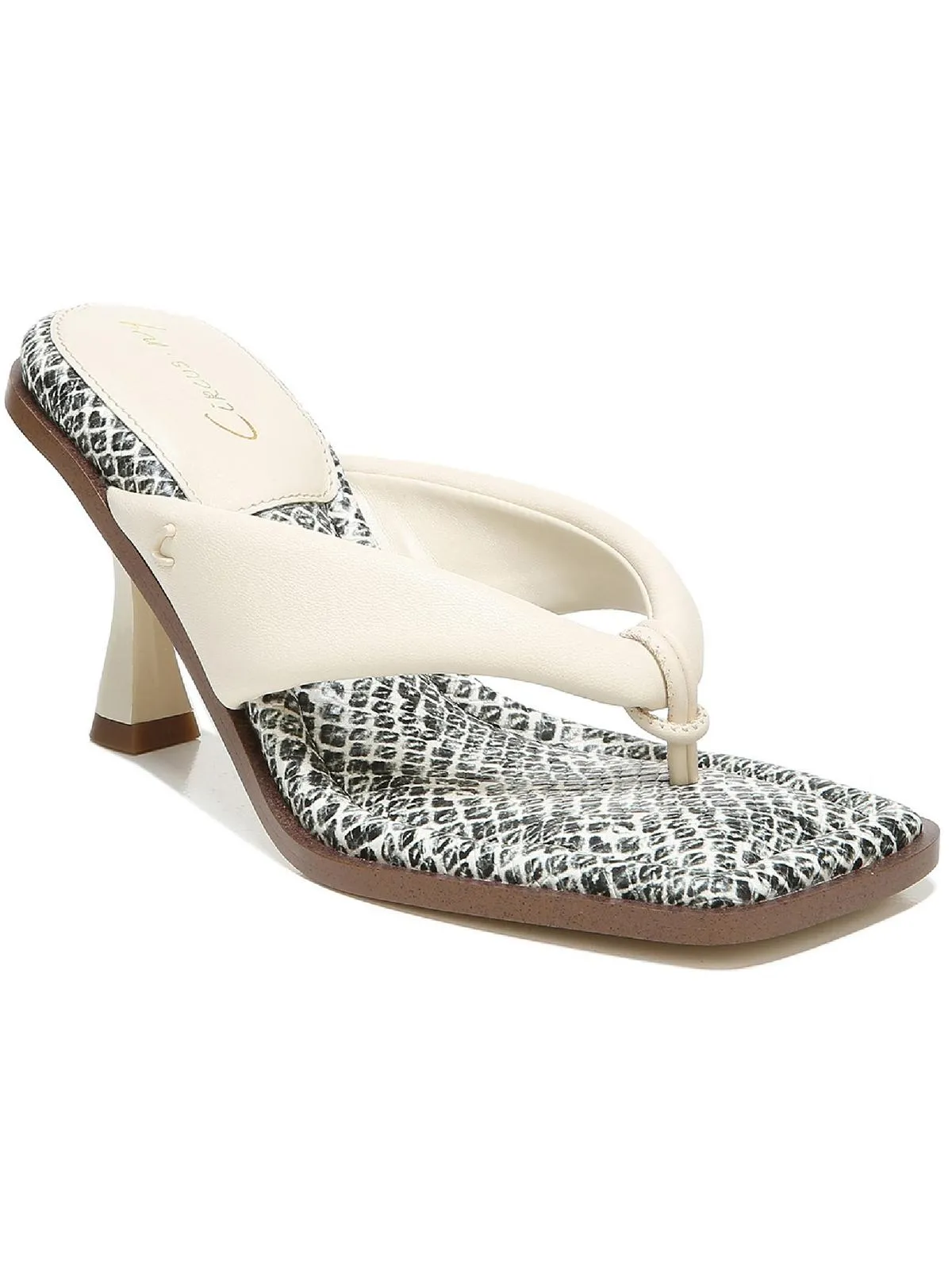 Reformation Skeet Womens Faux Leather Flip Flop Thong Sandals