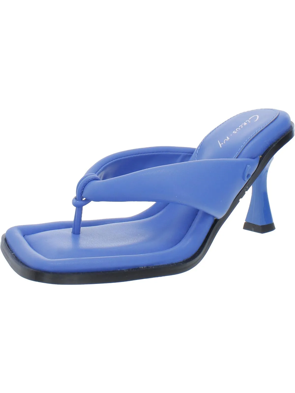 Reformation Skeet Womens Faux Leather Flip Flop Thong Sandals