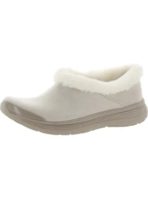 Reformation Snicker Womens Faux Fur Warm Slip-On Sneakers