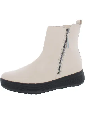 Reformation Talise Womens Leather Wedge Ankle Boots