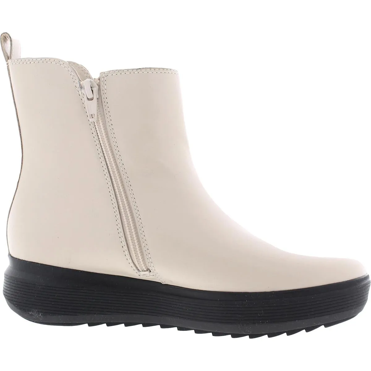 Reformation Talise Womens Leather Wedge Ankle Boots