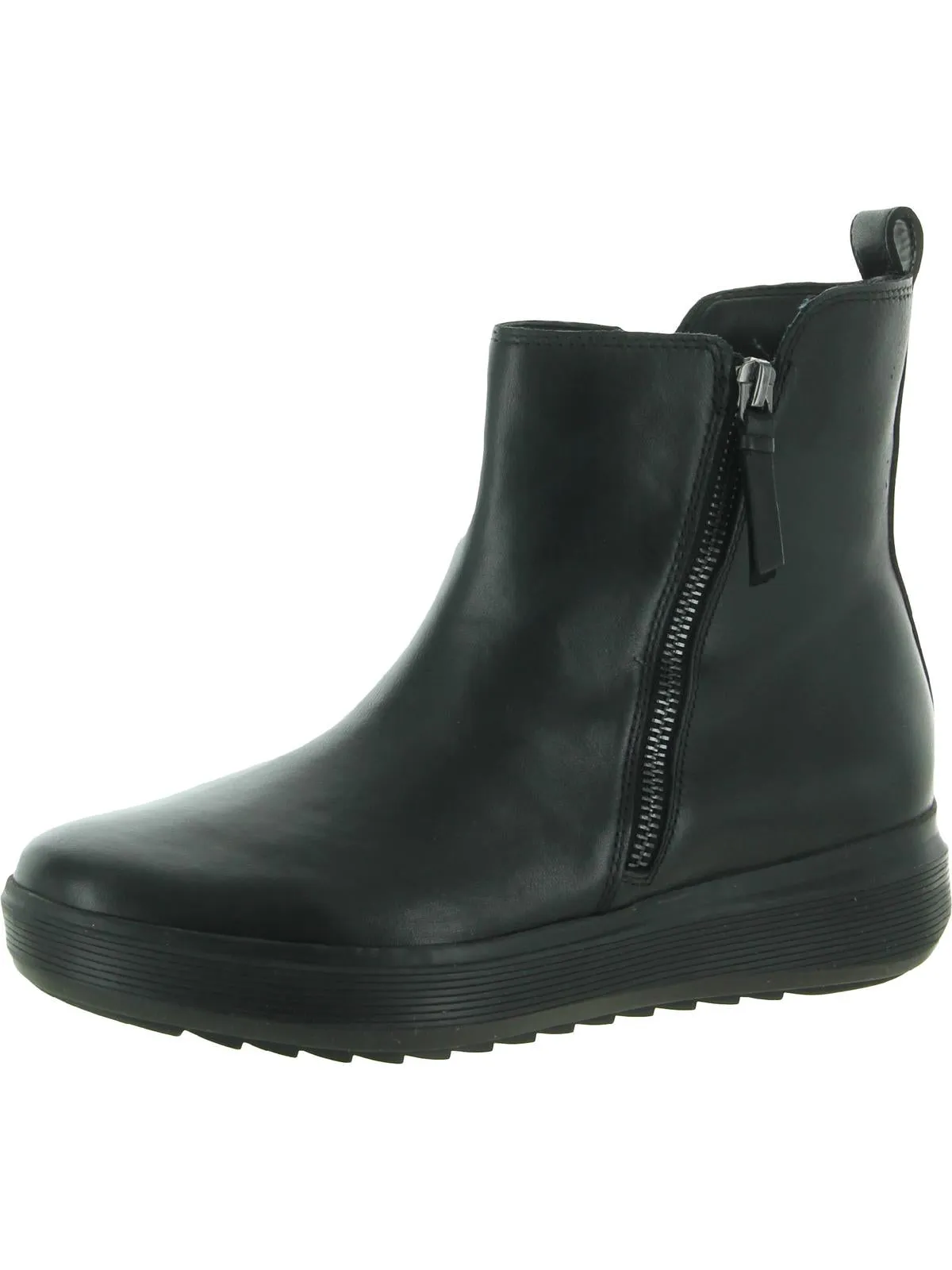 Reformation Talise Womens Leather Wedge Ankle Boots