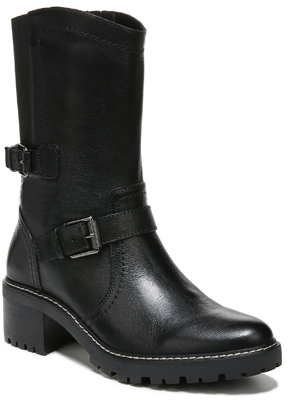 Reformation Talon Womens Leather Motorcycle Mid-Calf Boots