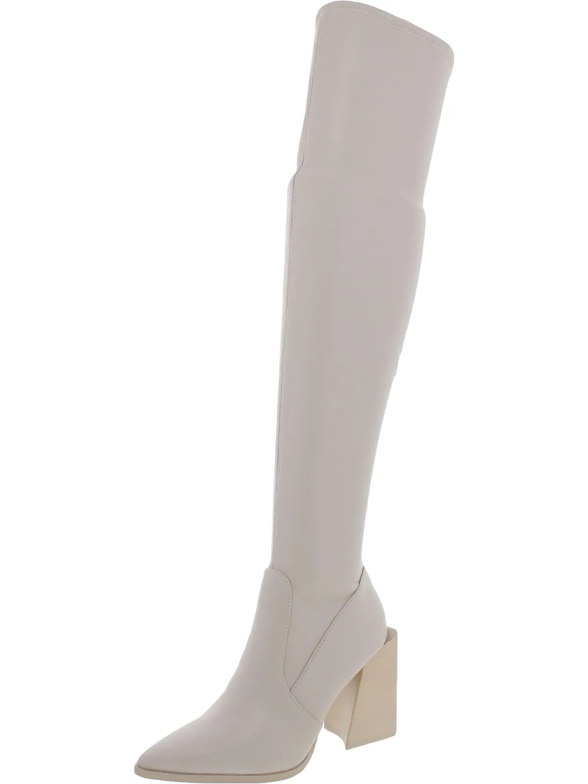 Reformation Tanzee Womens Faux Leather Pointed Toe Over-The-Knee Boots