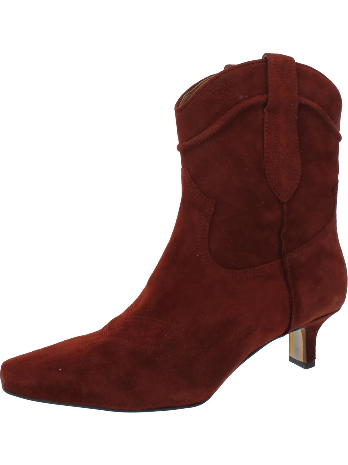 Reformation Taryn Womens Embroidered Square Toe Cowboy, Western Boots