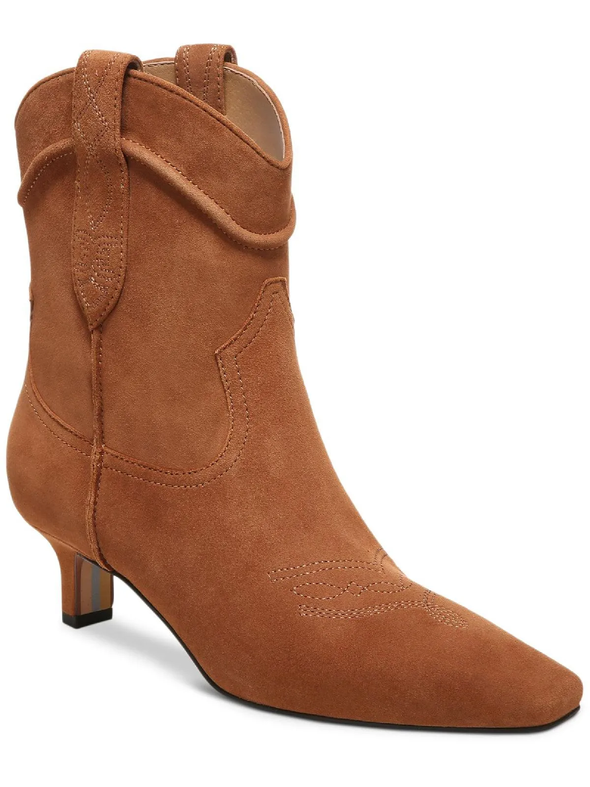 Reformation Taryn Womens Embroidered Square Toe Cowboy, Western Boots