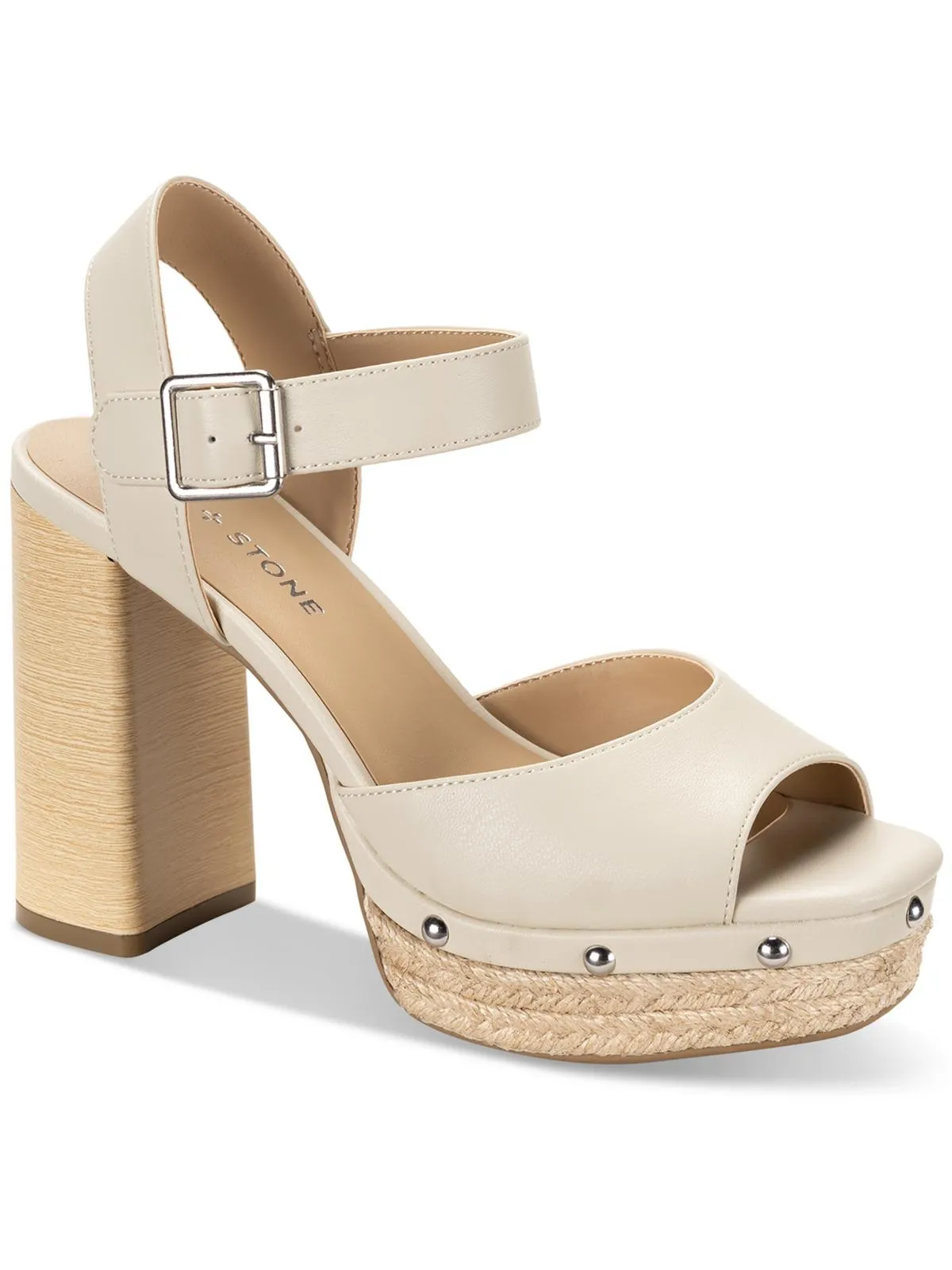 Reformation Teagann Womens Faux Leather Open Toe Pumps