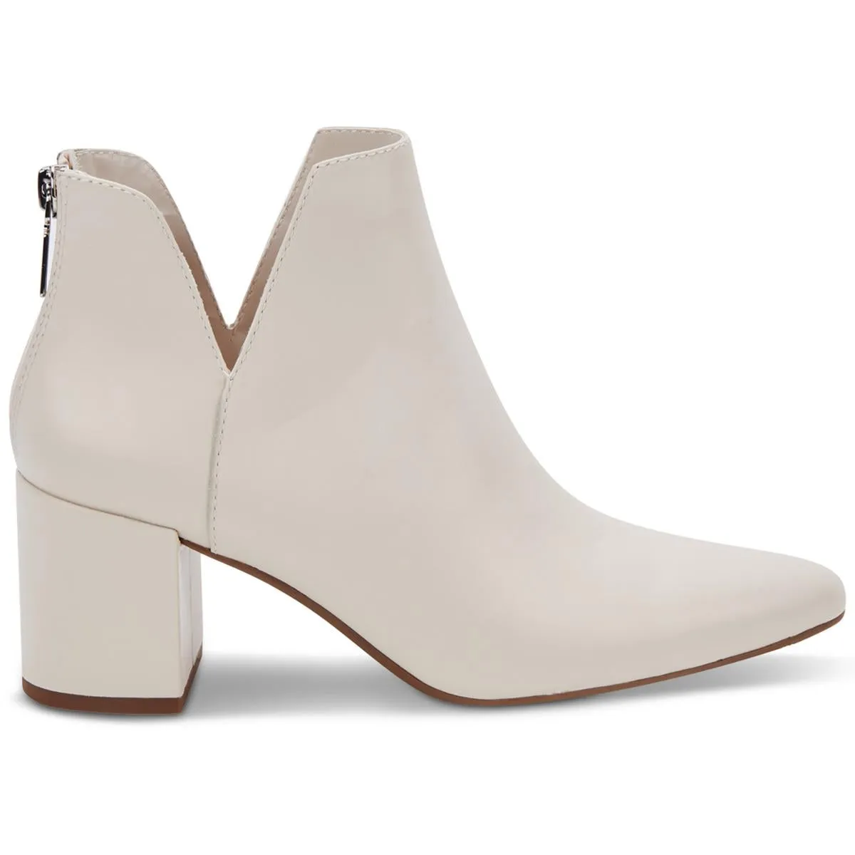 Reformation Trey  Womens Leather Notched Booties