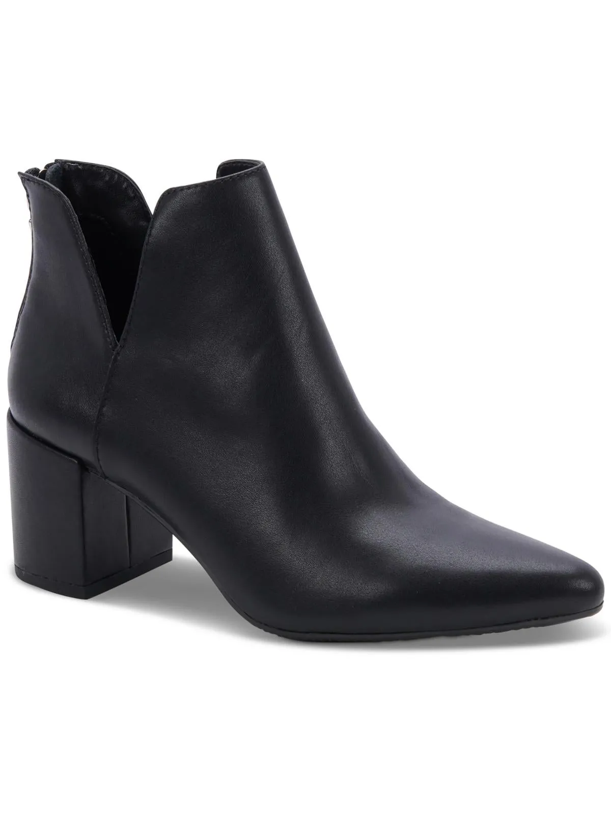Reformation Trey  Womens Leather Notched Booties