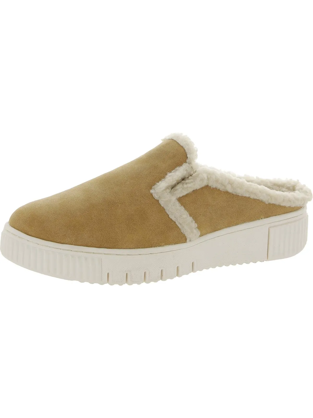 Reformation Truly-Cozy Womens Faux Fur Lined Slip On Mules