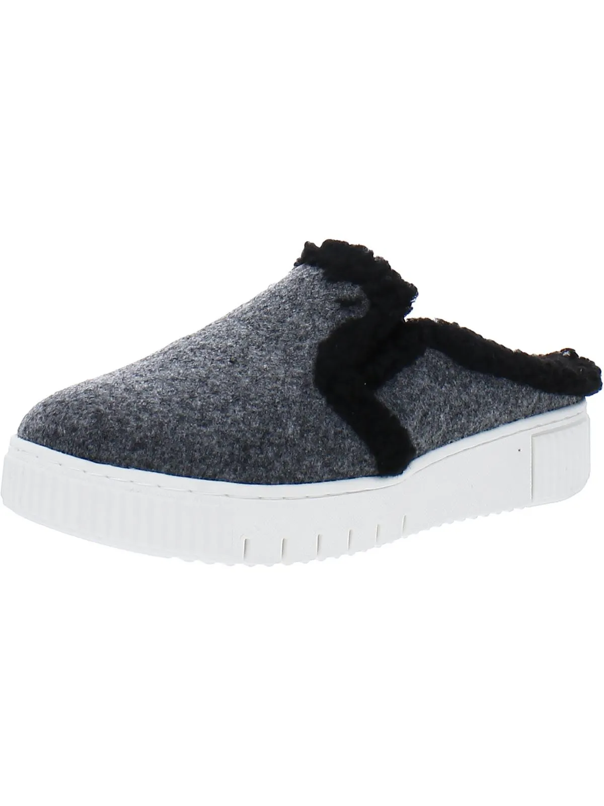 Reformation Truly-Cozy Womens Faux Fur Lined Slip On Mules