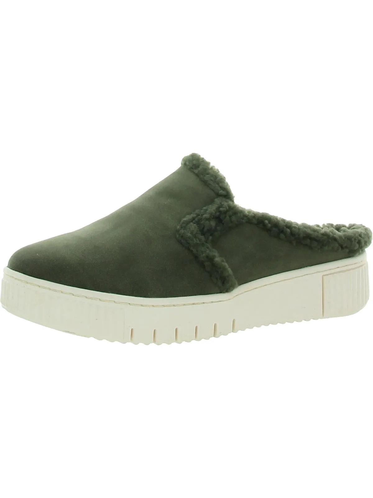 Reformation Truly-Cozy Womens Faux Fur Lined Slip On Mules