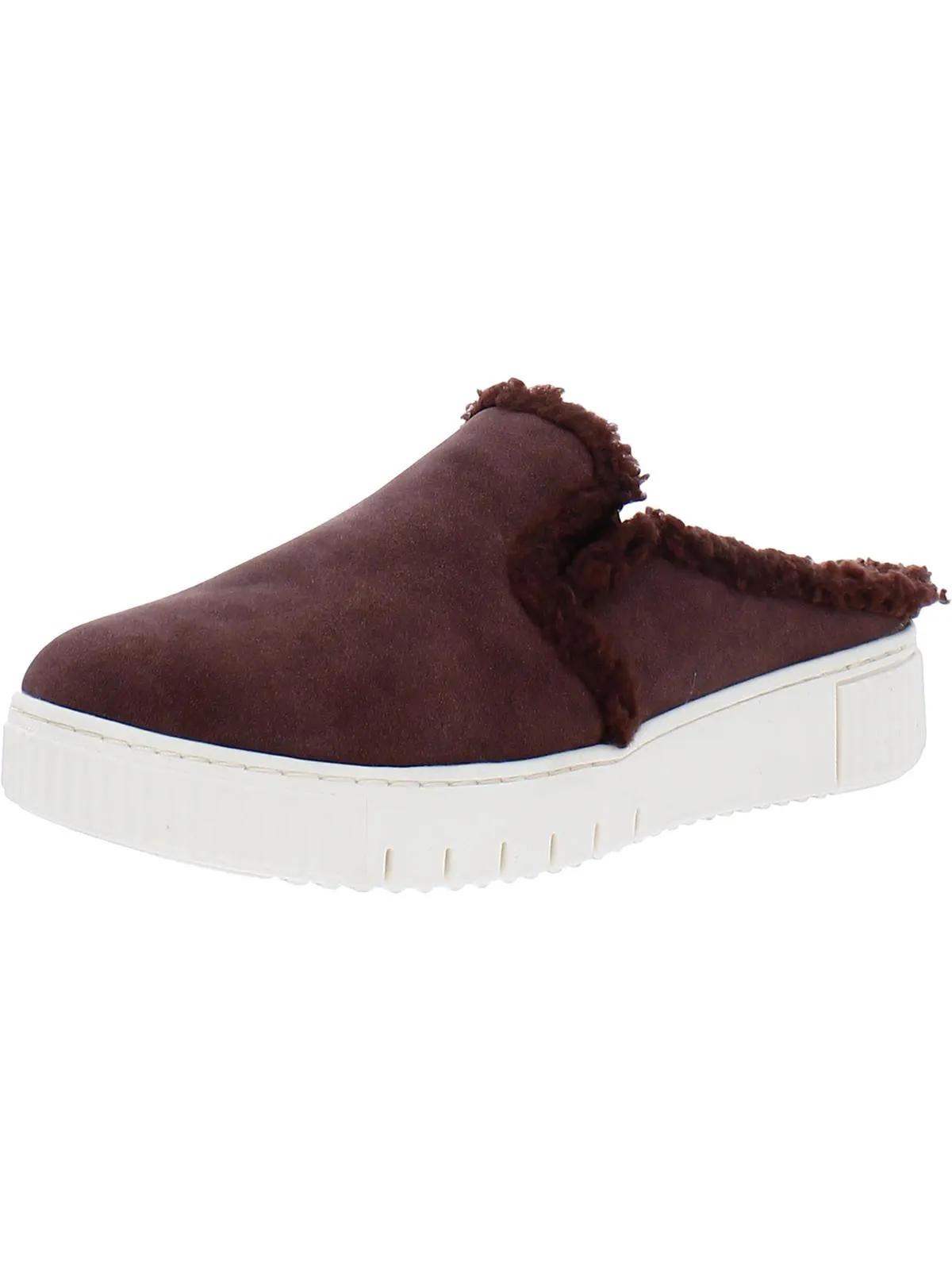 Reformation Truly-Cozy Womens Faux Fur Lined Slip On Mules