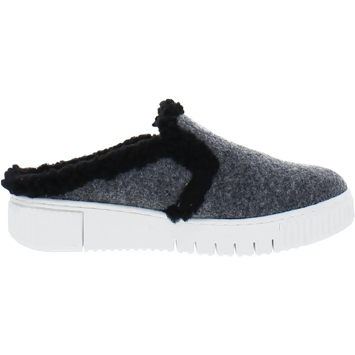 Reformation Truly-Cozy Womens Faux Fur Lined Slip On Mules