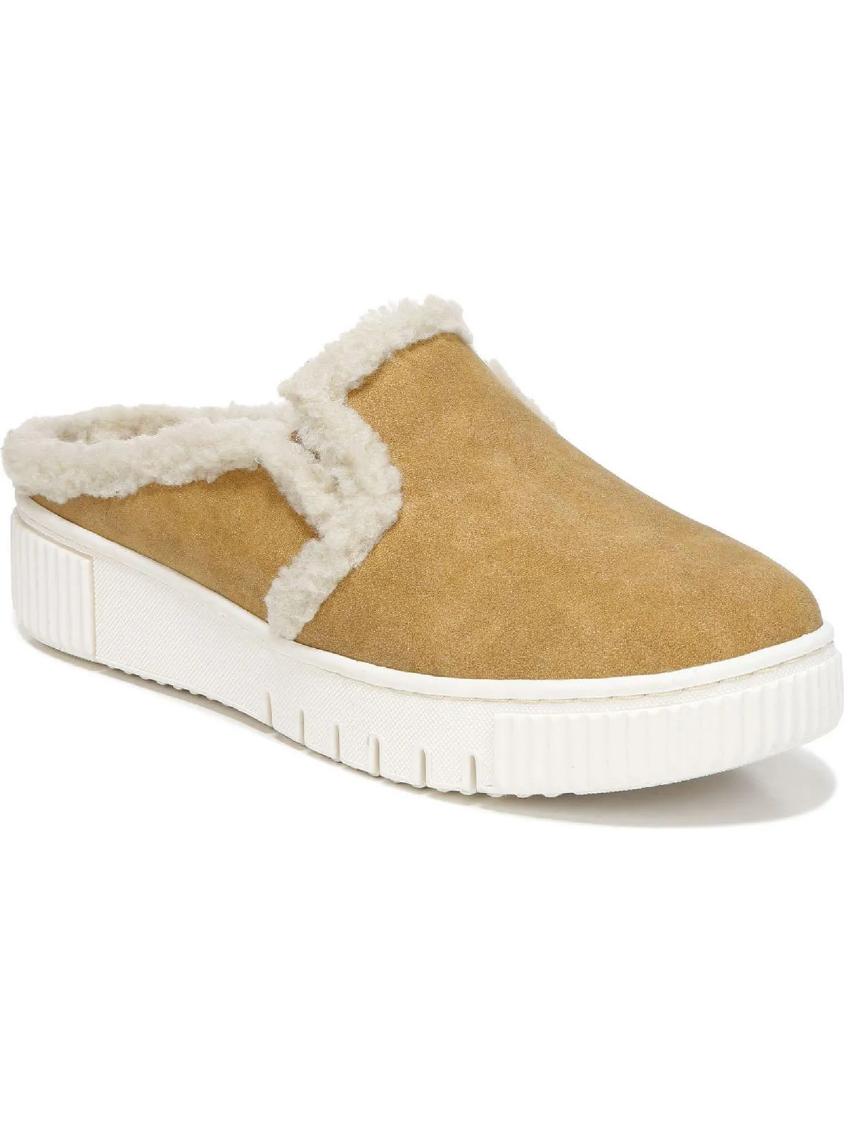 Reformation Truly-Cozy Womens Faux Fur Lined Slip On Mules