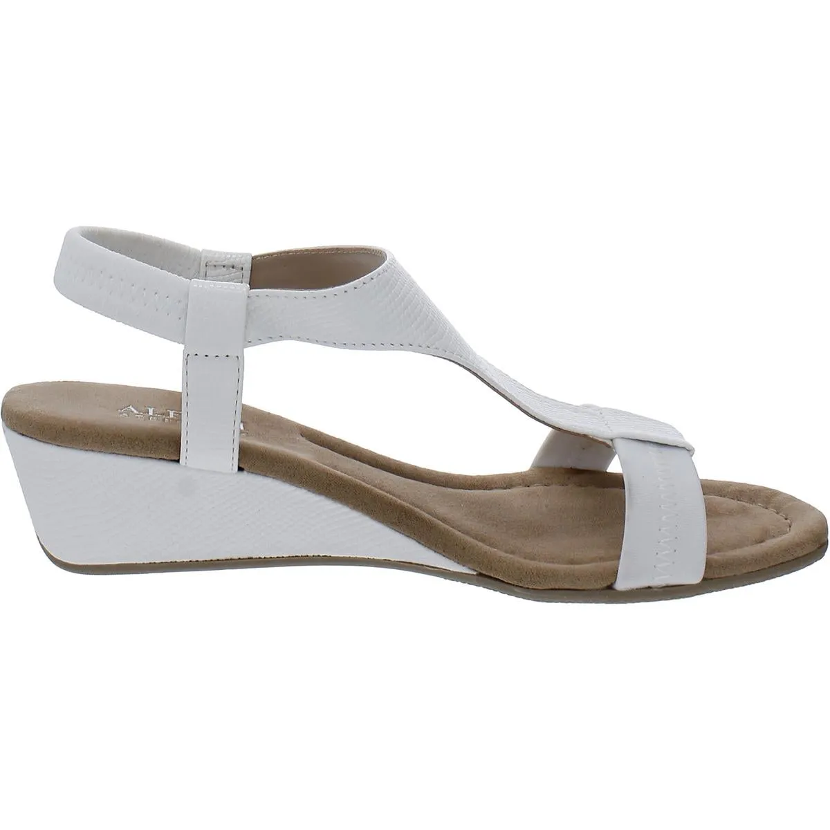 Reformation Vacanza Womens Faux Leather Wedge Sandals