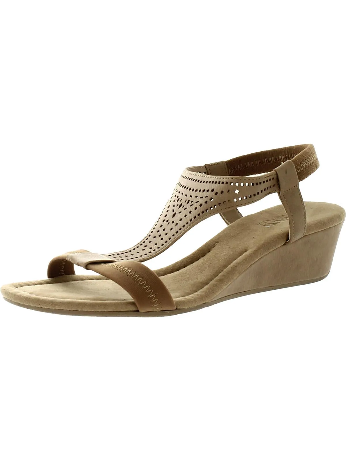 Reformation Vacanza Womens Faux Leather Wedge Sandals