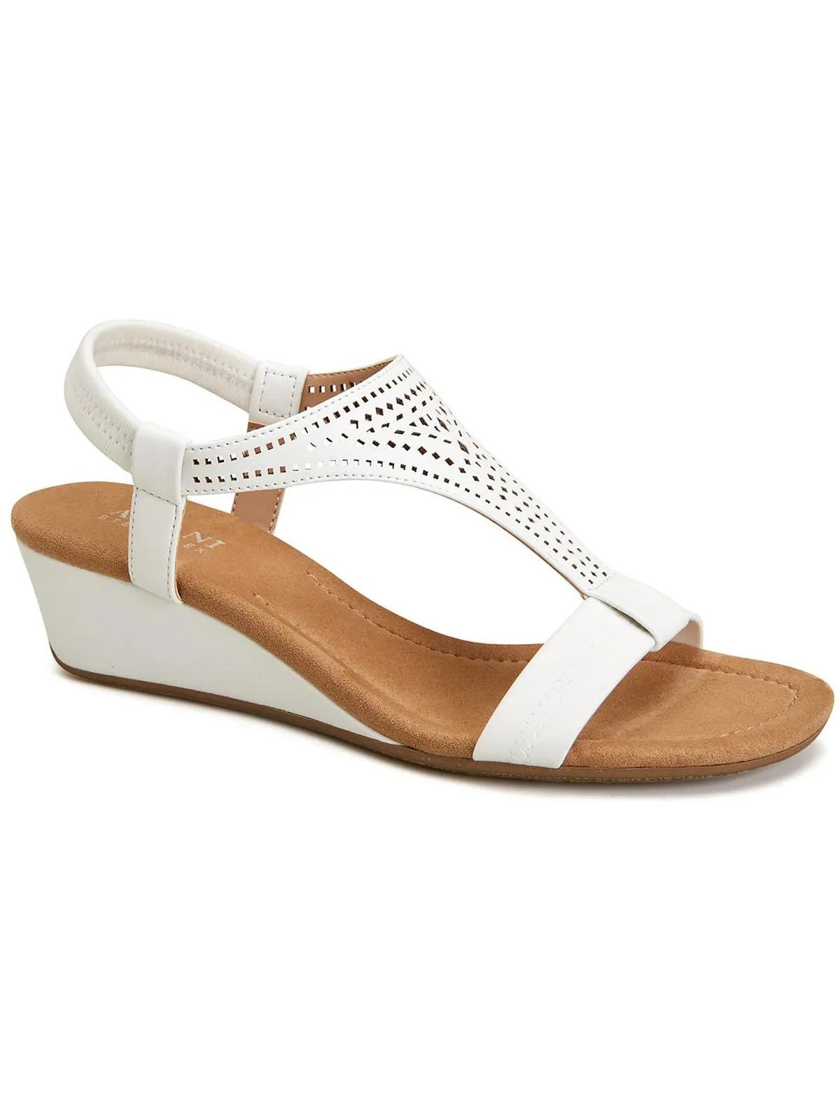 Reformation Vacanza Womens Faux Leather Wedge Sandals