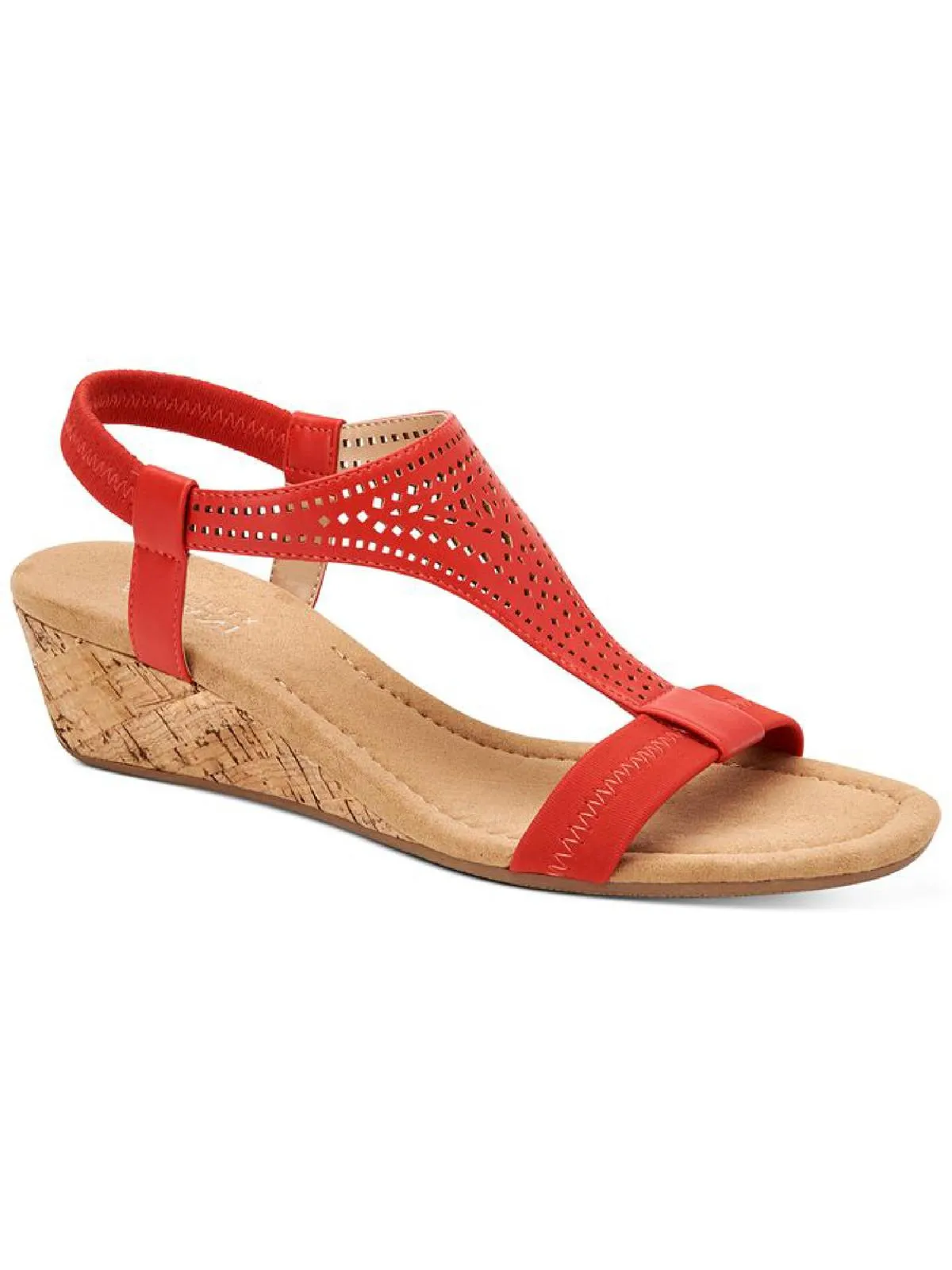 Reformation Vacanza Womens Faux Leather Wedge Sandals
