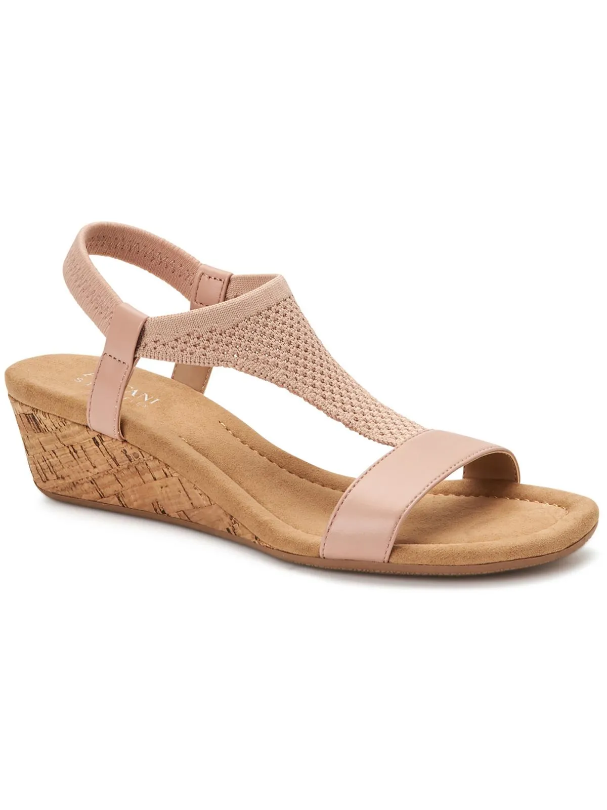 Reformation Vacanza Womens Faux Leather Wedge Sandals