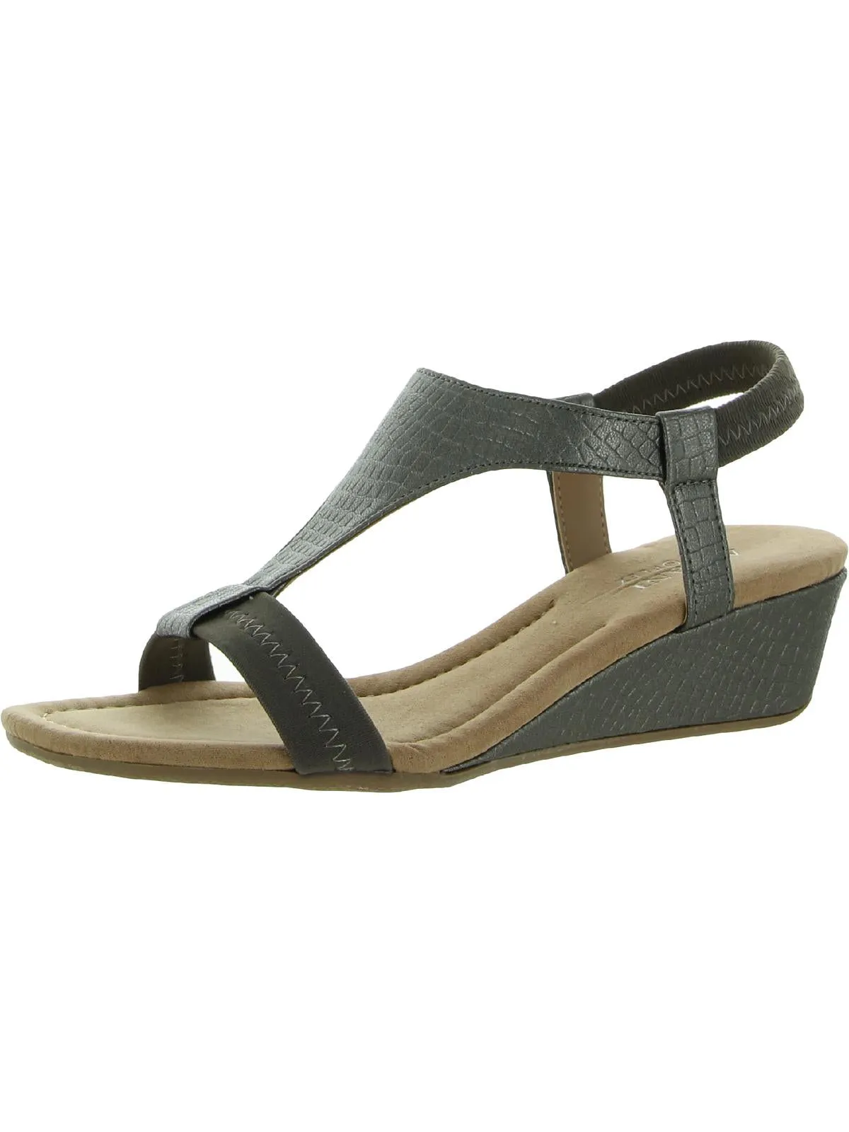 Reformation Vacanza Womens Faux Leather Wedge Sandals