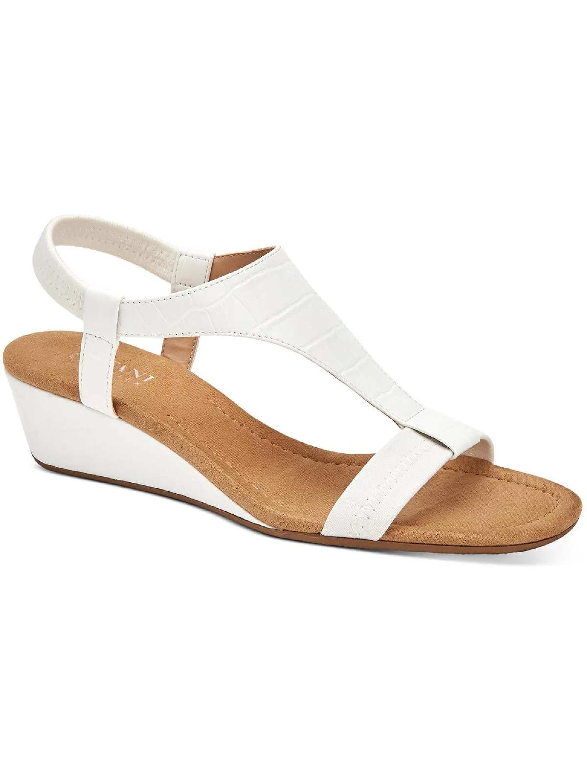 Reformation Vacanza Womens Faux Leather Wedge Sandals