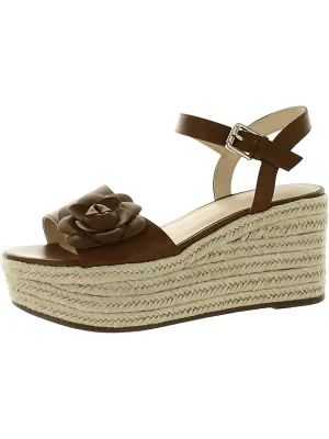 Reformation Venom Womens Embellished Slingback Platform Sandals