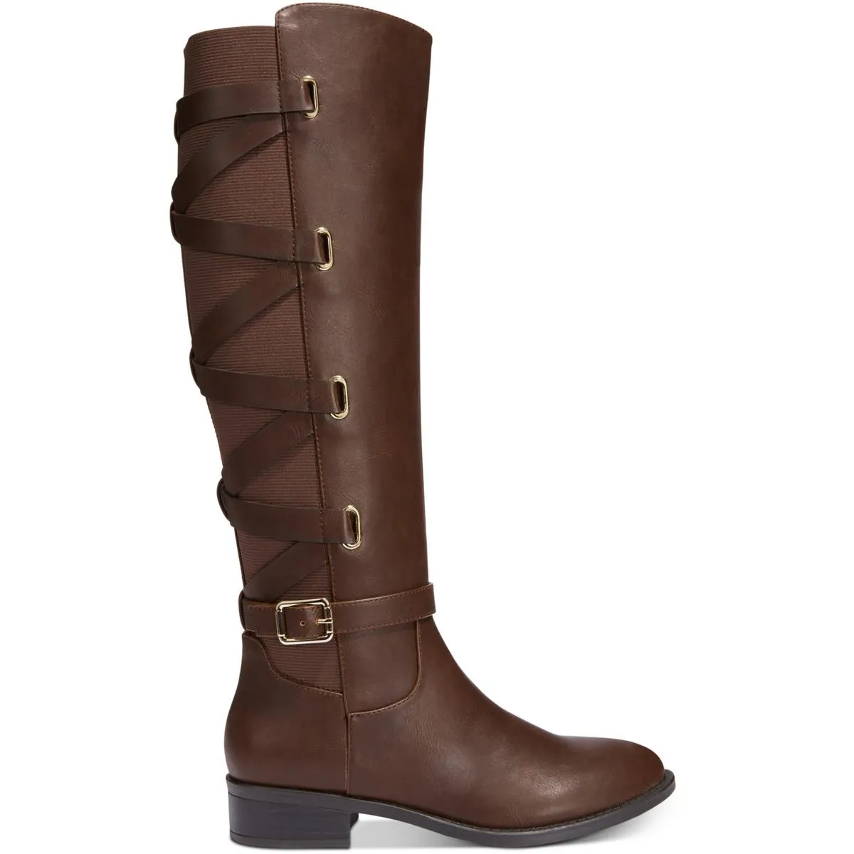 Reformation Veronika Womens Faux Leather Wide Calf Over-The-Knee Boots