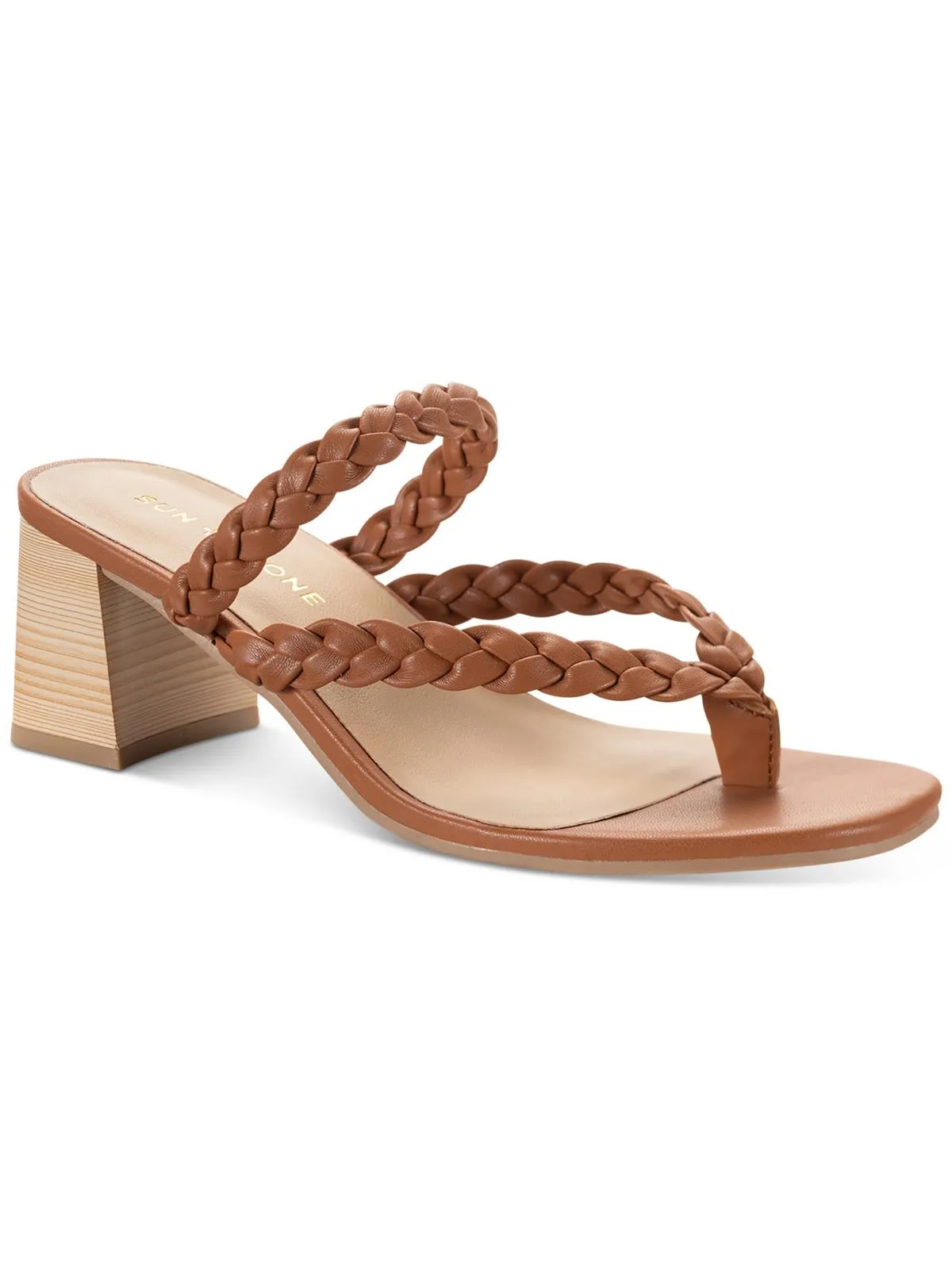 Reformation WIINNIE Womens Faux Leather Open Toe Block Heels