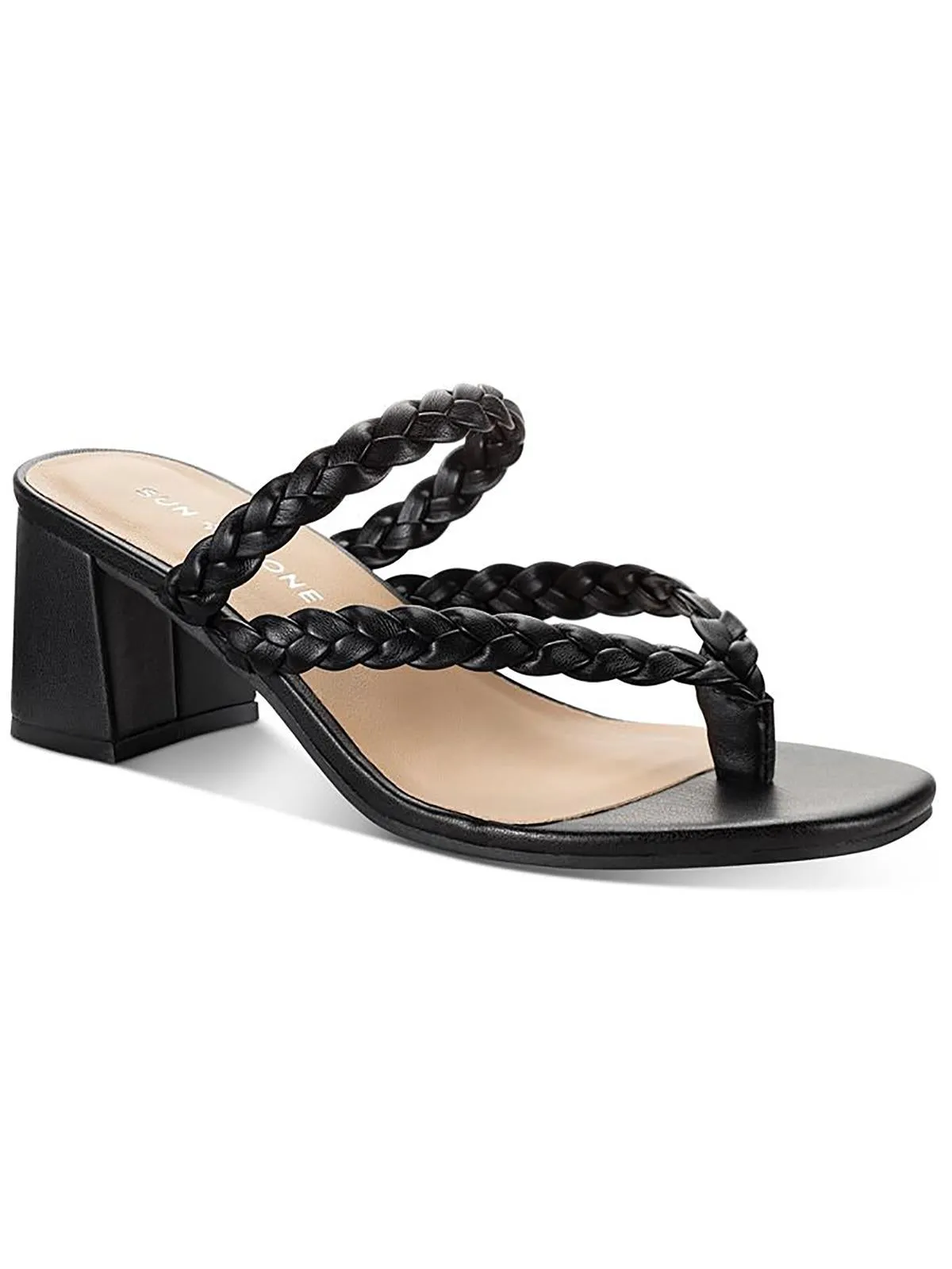 Reformation WIINNIE Womens Faux Leather Open Toe Block Heels