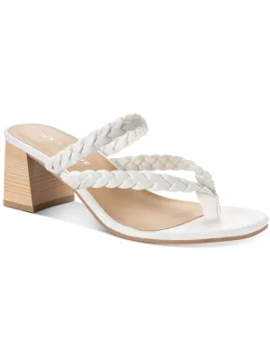 Reformation WIINNIE Womens Faux Leather Open Toe Block Heels