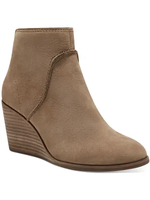 Reformation Zanta Womens Nubuck Wedge Ankle Boots