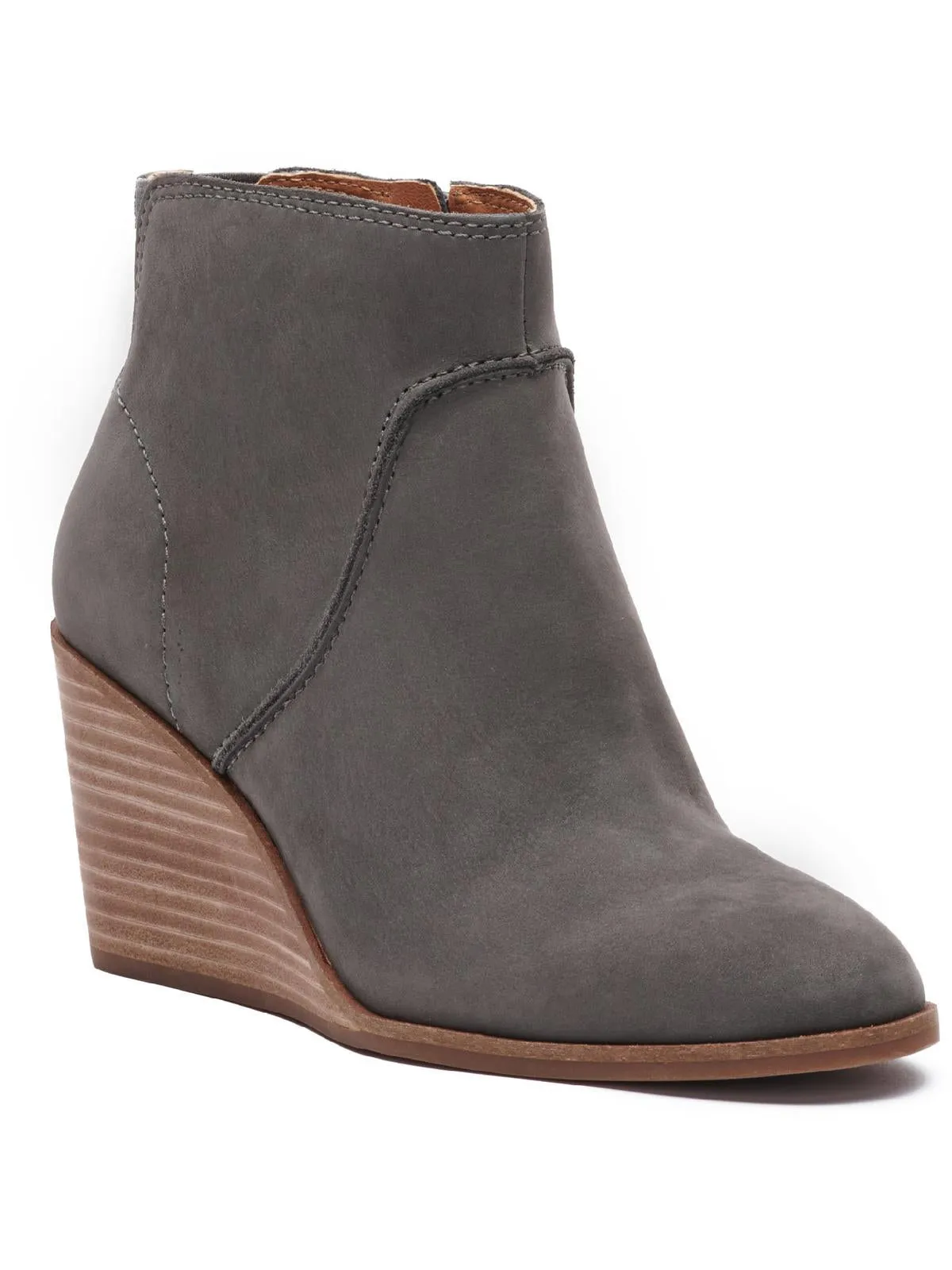 Reformation Zanta Womens Nubuck Wedge Ankle Boots