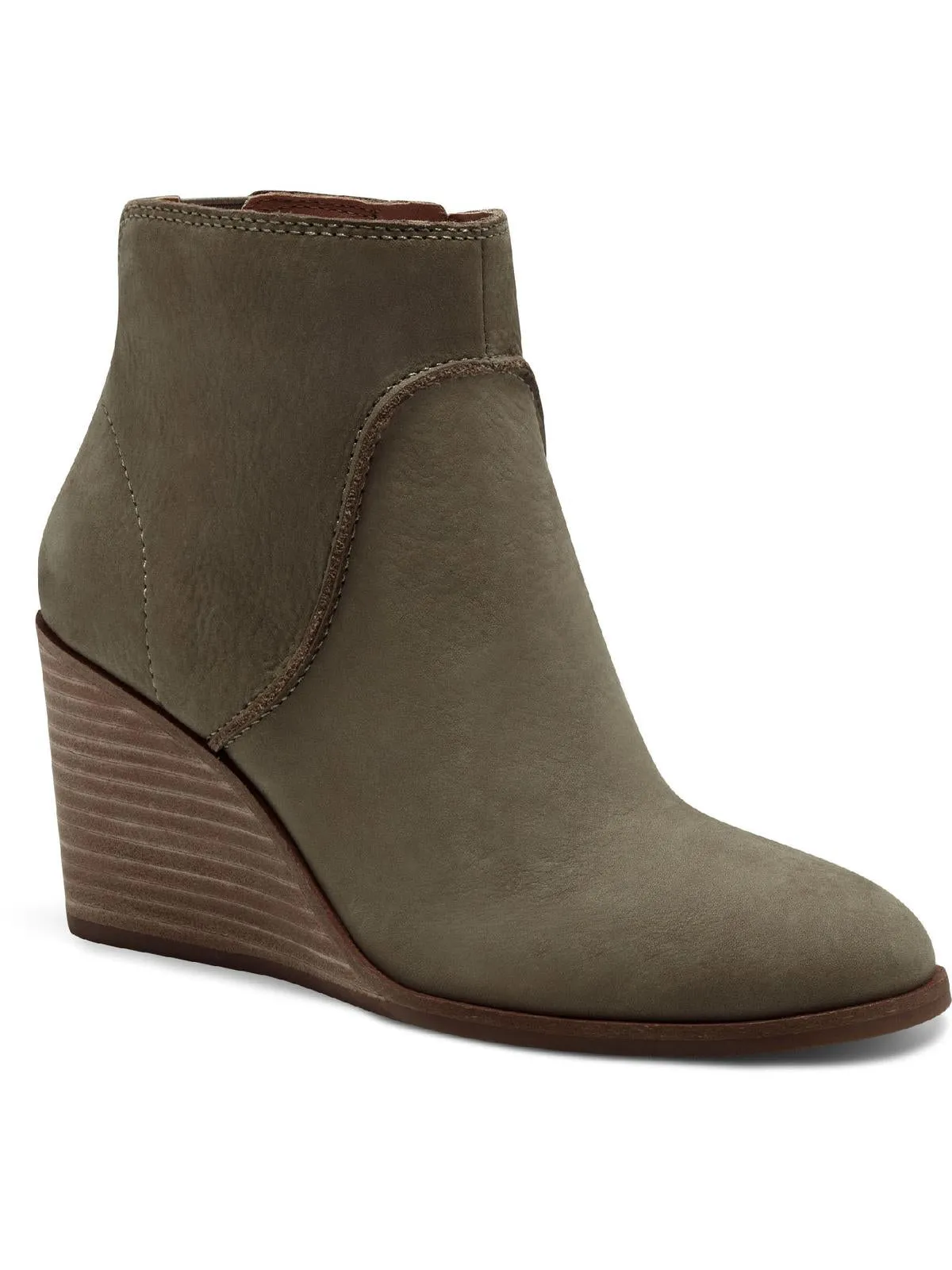 Reformation Zanta Womens Nubuck Wedge Ankle Boots