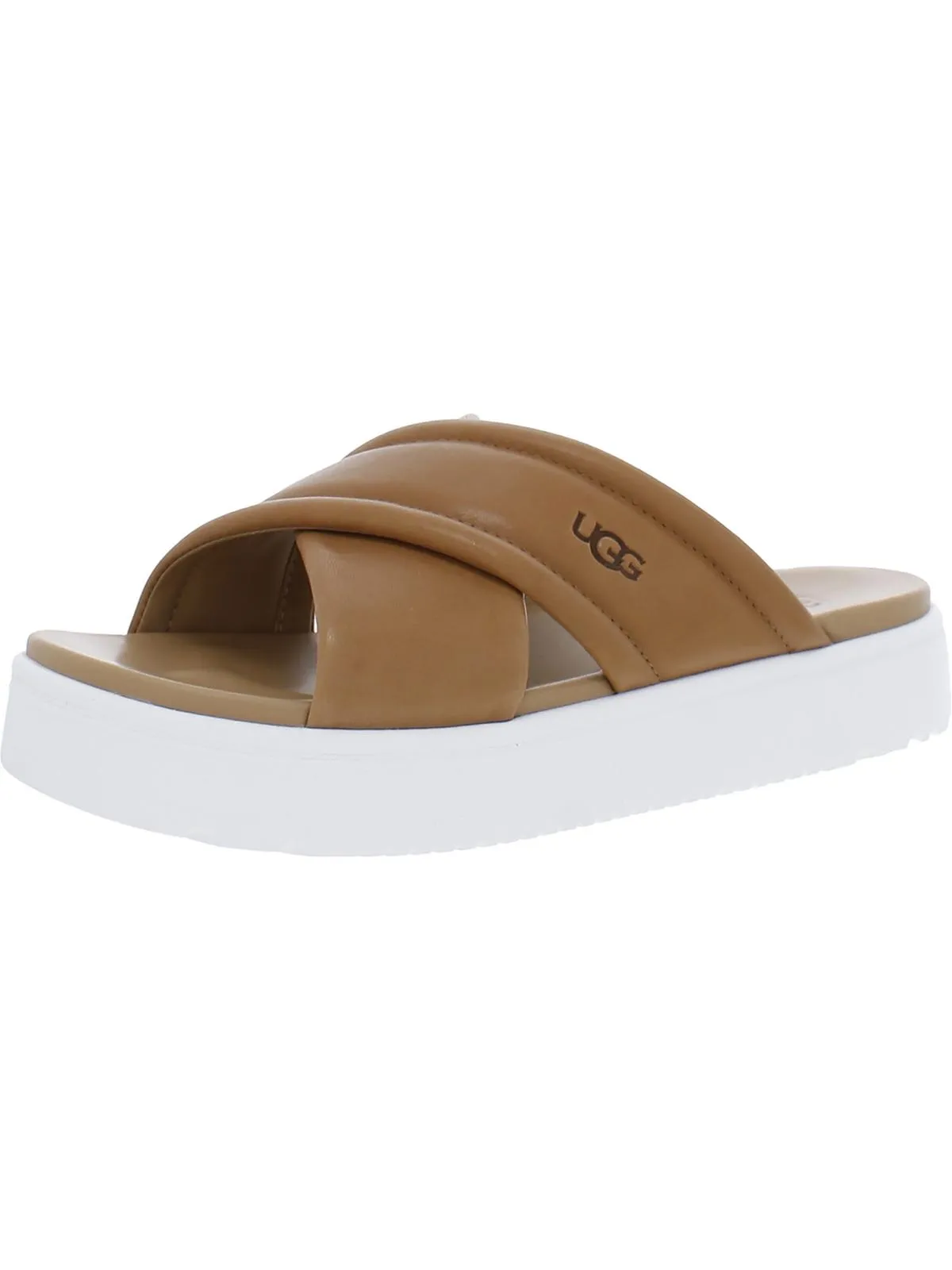 Reformation Zayne Crossband Womens Leather Open Toe Platform Sandals
