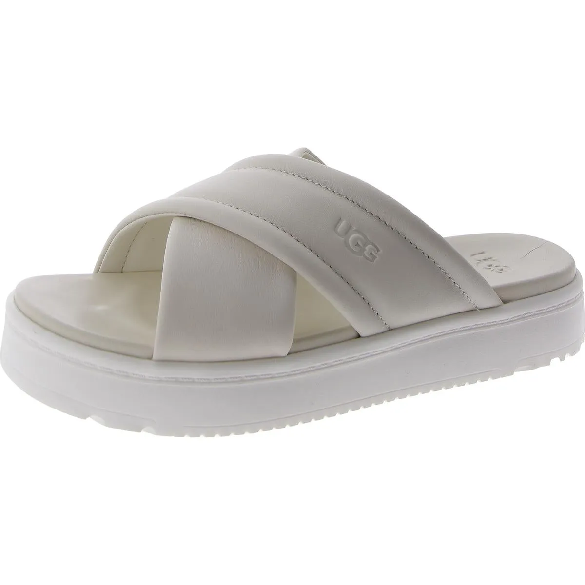 Reformation Zayne Crossband Womens Leather Open Toe Platform Sandals