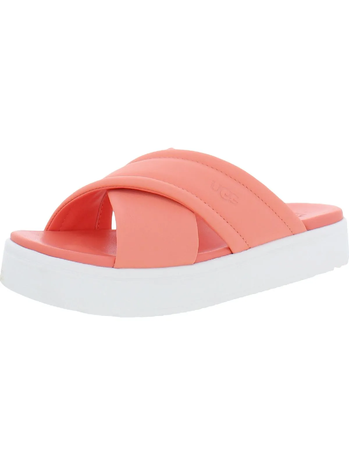 Reformation Zayne Crossband Womens Leather Open Toe Platform Sandals
