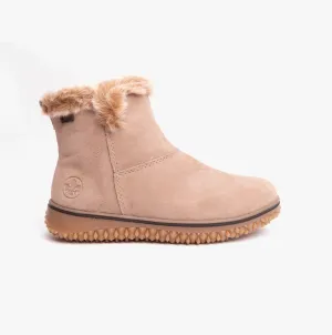 Rieker Z4266-62 Womens Ankle Boots Beige