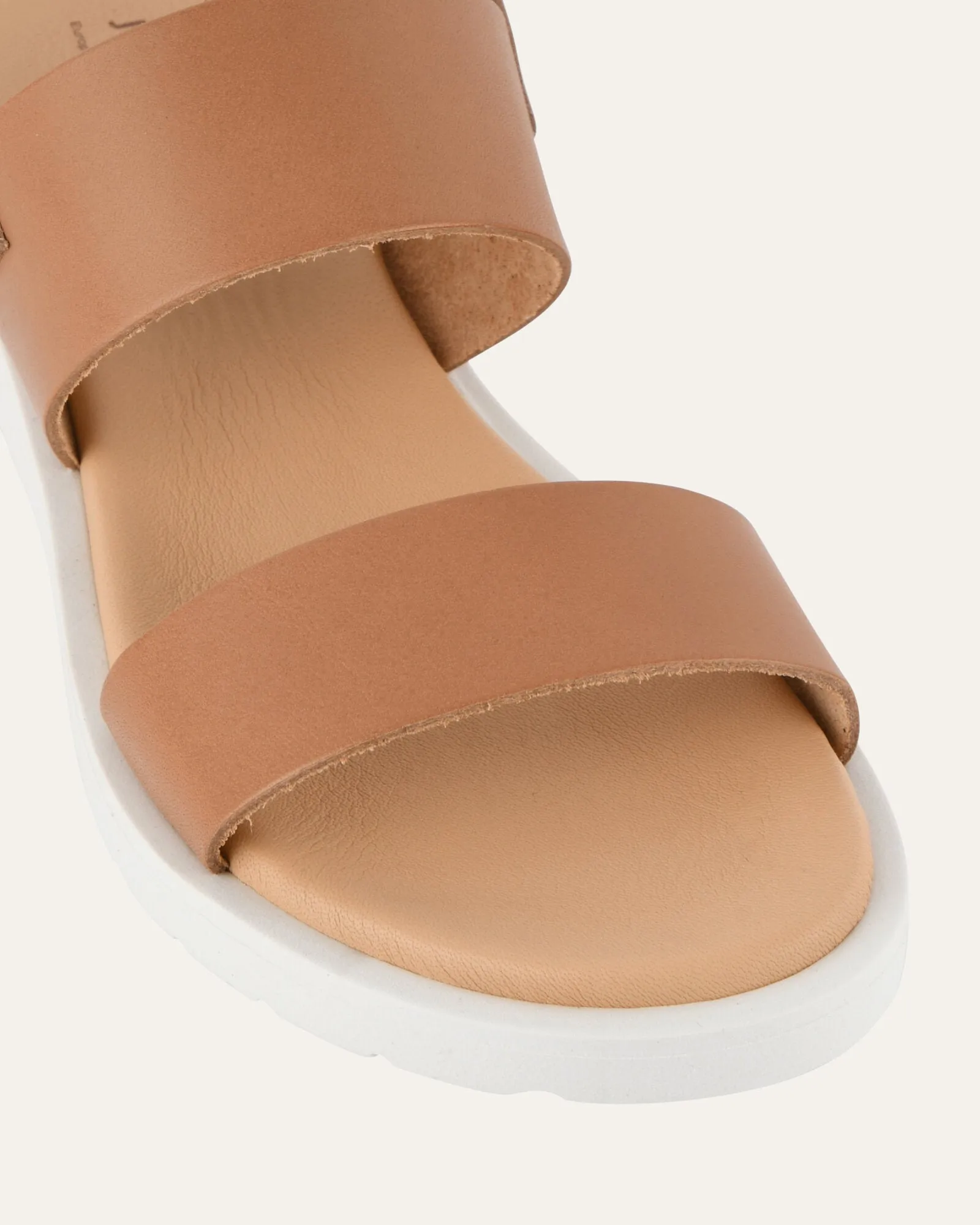 ROSALIE FLAT SANDALS TAN LEATHER Jo Mercer