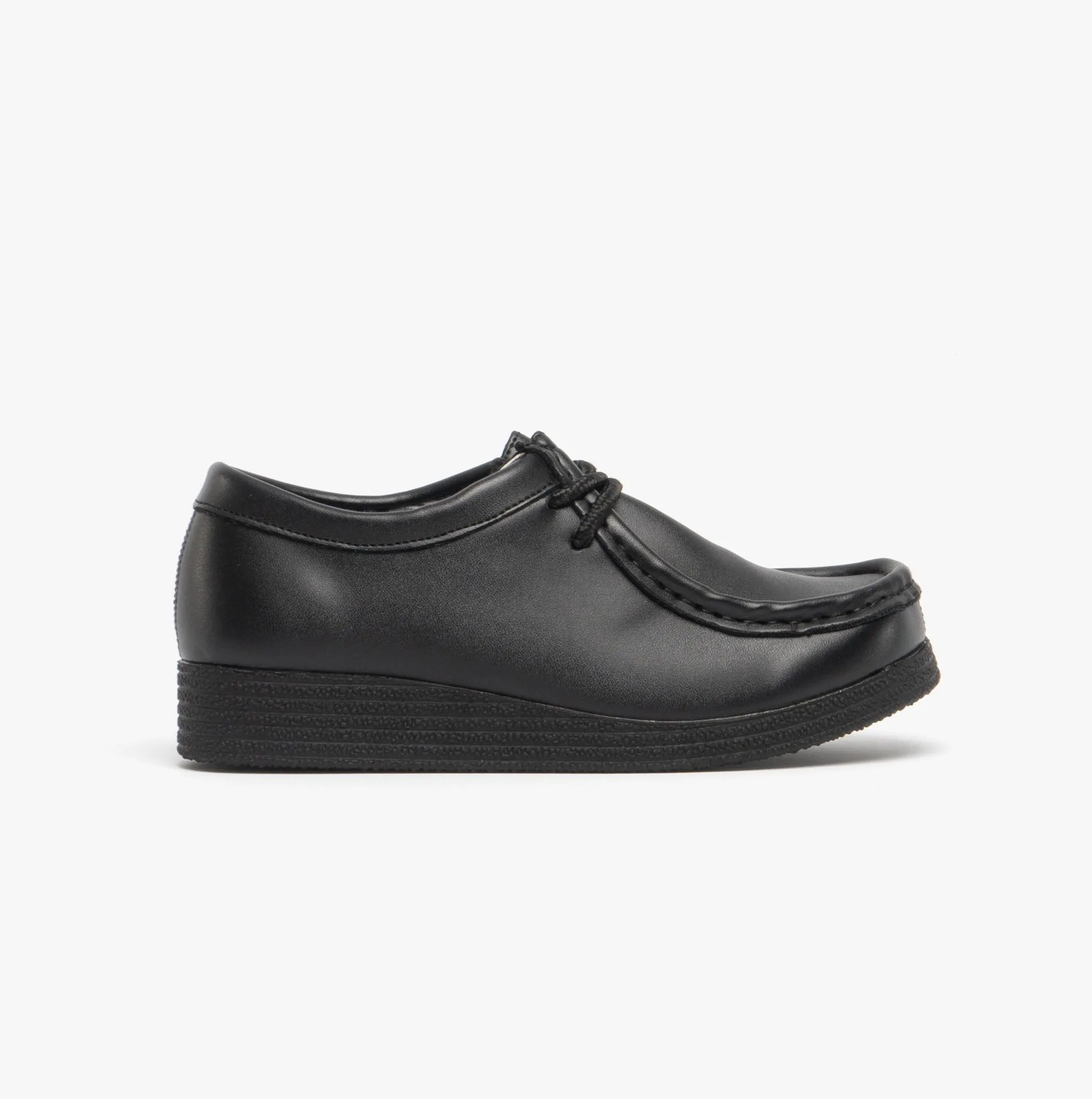 Route 21 JACE JR Boys Lace-Up School Shoes Black