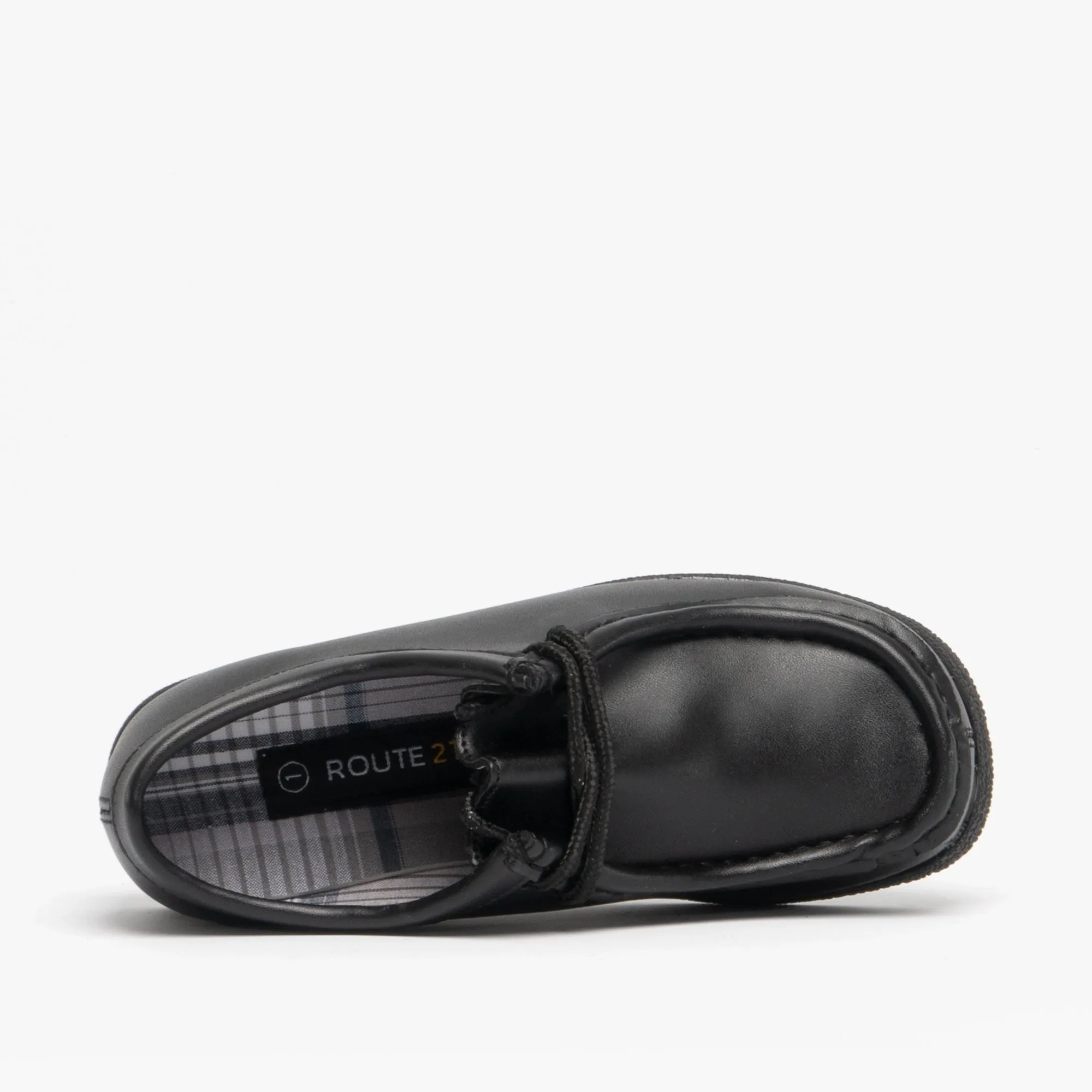 Route 21 JACE JR Boys Lace-Up School Shoes Black