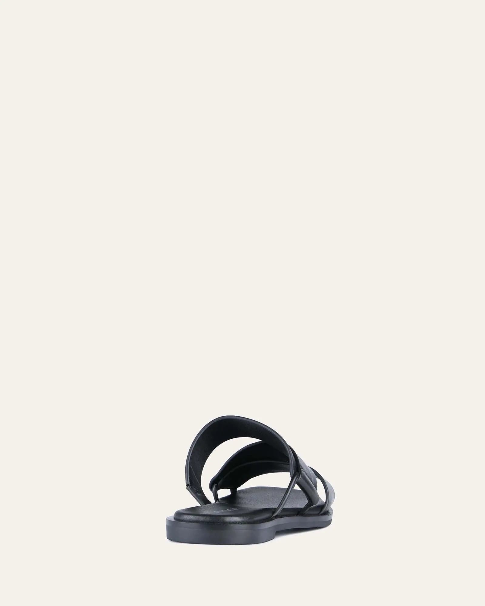 SHELBY FLAT SLIDES BLACK LEATHER Jo Mercer