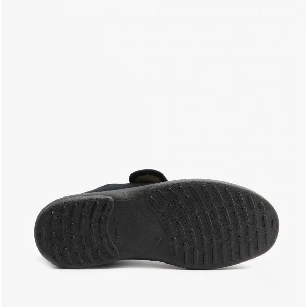 Sleepers ARTHUR Mens Super Wide Full Slippers Black
