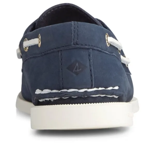 Sperry AUTHENTIC ORIGINAL Womens Leather Boat Shoes Navy